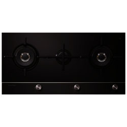 Fisher & Paykel CG903DLPGB1 LPG Gas Hob, Black Glass